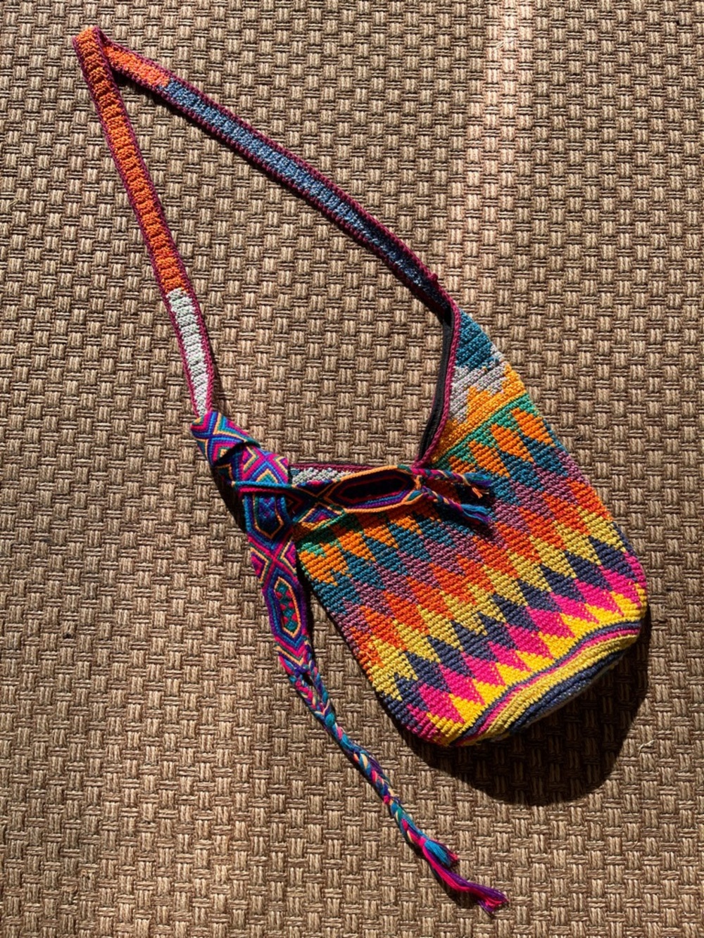 Handcrafted Crochet Boho Colorful  Crossbody Bag & Belt Sash Set🎨
